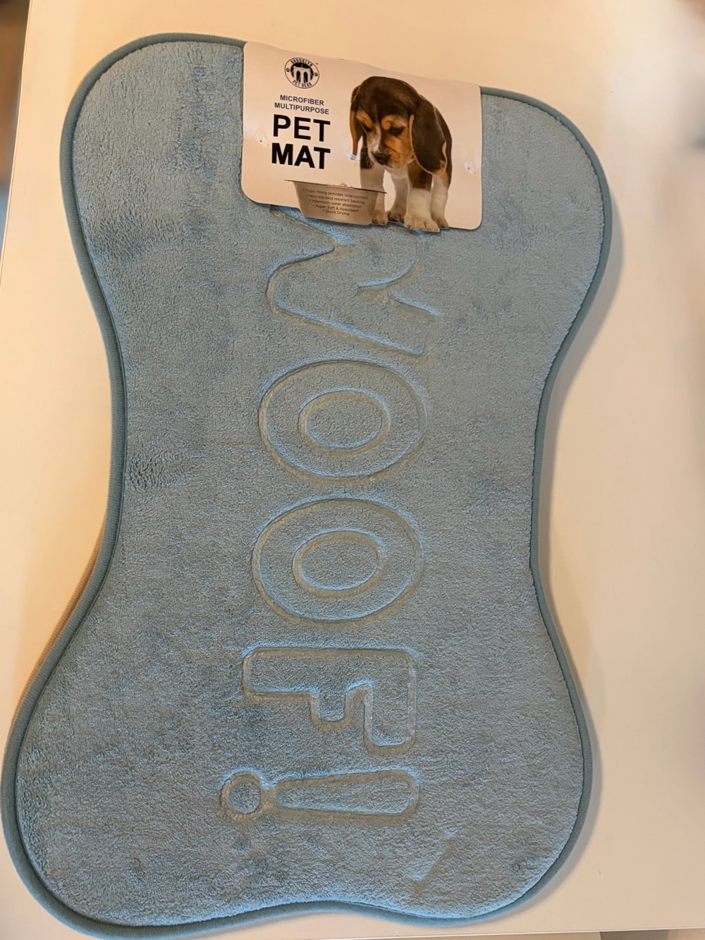 Microfiber Dog Mat - Light Blue